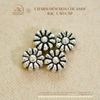 Charm Đệm Hoa Cúc 6mm - Bạc Cao Cấp