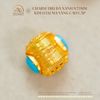 Charm Trụ Đá Xanh 9.73mm  - Kim Loại Mạ Vàng Cao Cấp