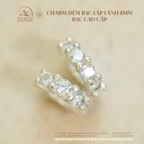  Charm Đệm Bạc Lấp Lánh 8mm - Bạc Cao Cấp 