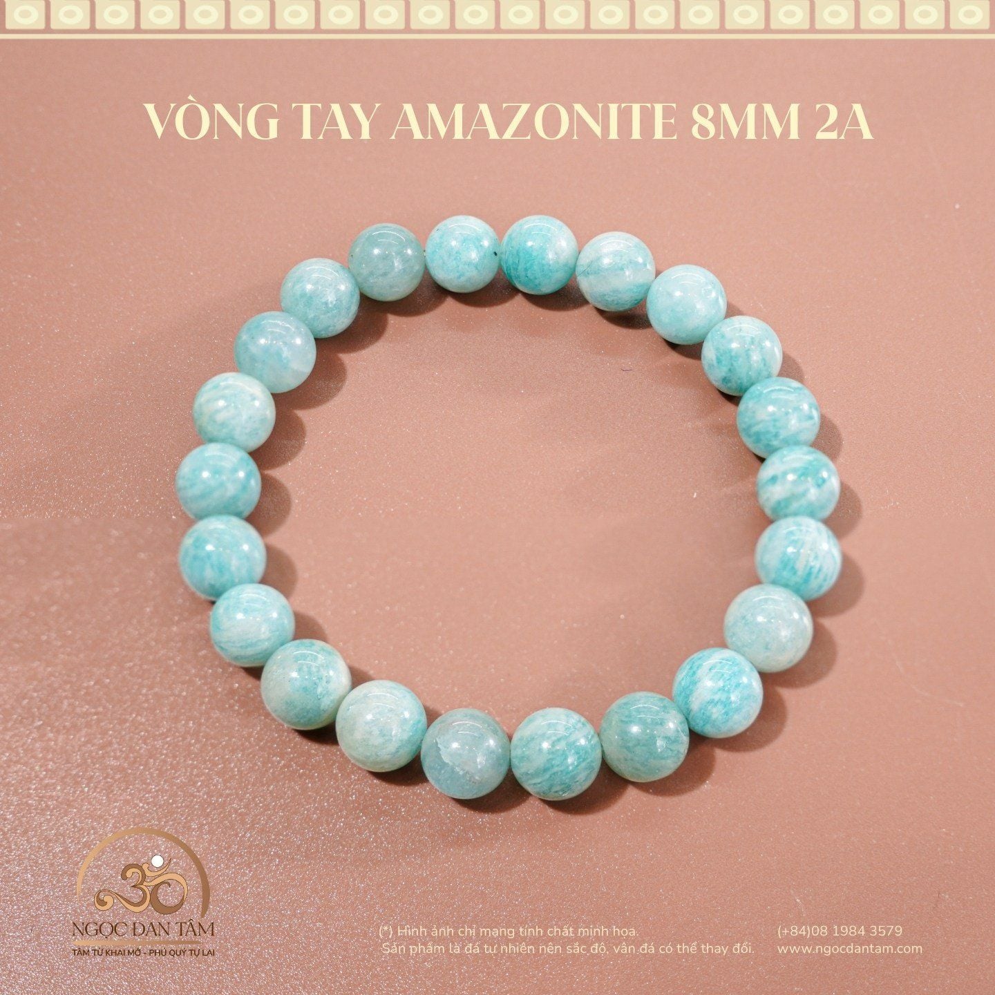  Vòng Tay Amazonite 8mm 2A 