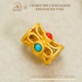  Charm Trụ 2 Màu 9.64mm - Kim Loại Mạ Vàng 