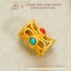 Charm Trụ 2 Màu 9.64mm - Kim Loại Mạ Vàng