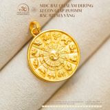  Mặt Dây Chuyền Bát Quái Âm Dương 12 Con Giáp 19,93mm - Bạc  925 Mạ Vàng Cao Cấp 
