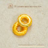  Charm Tròn Mạ Vàng Lớn 7,53mm - Charm Bạc Mạ Vàng Cao Cấp 