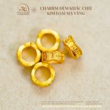  Charm Đệm Khắc Chữ - Kim Loại Mạ Vàng 