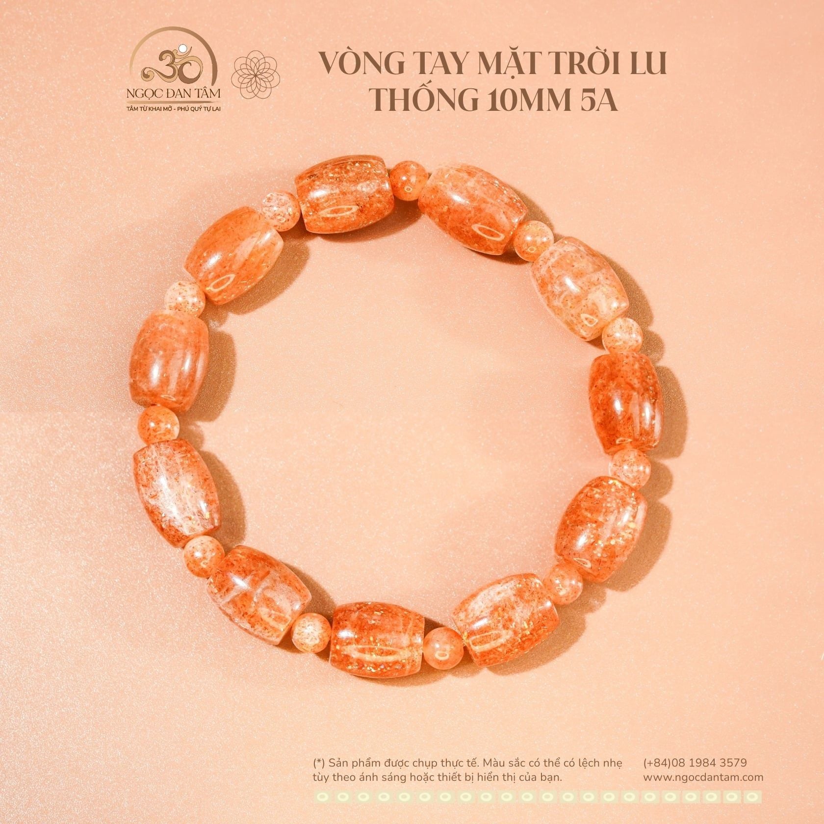  Vòng Tay Mặt Trời lu thống 10mm 5A 