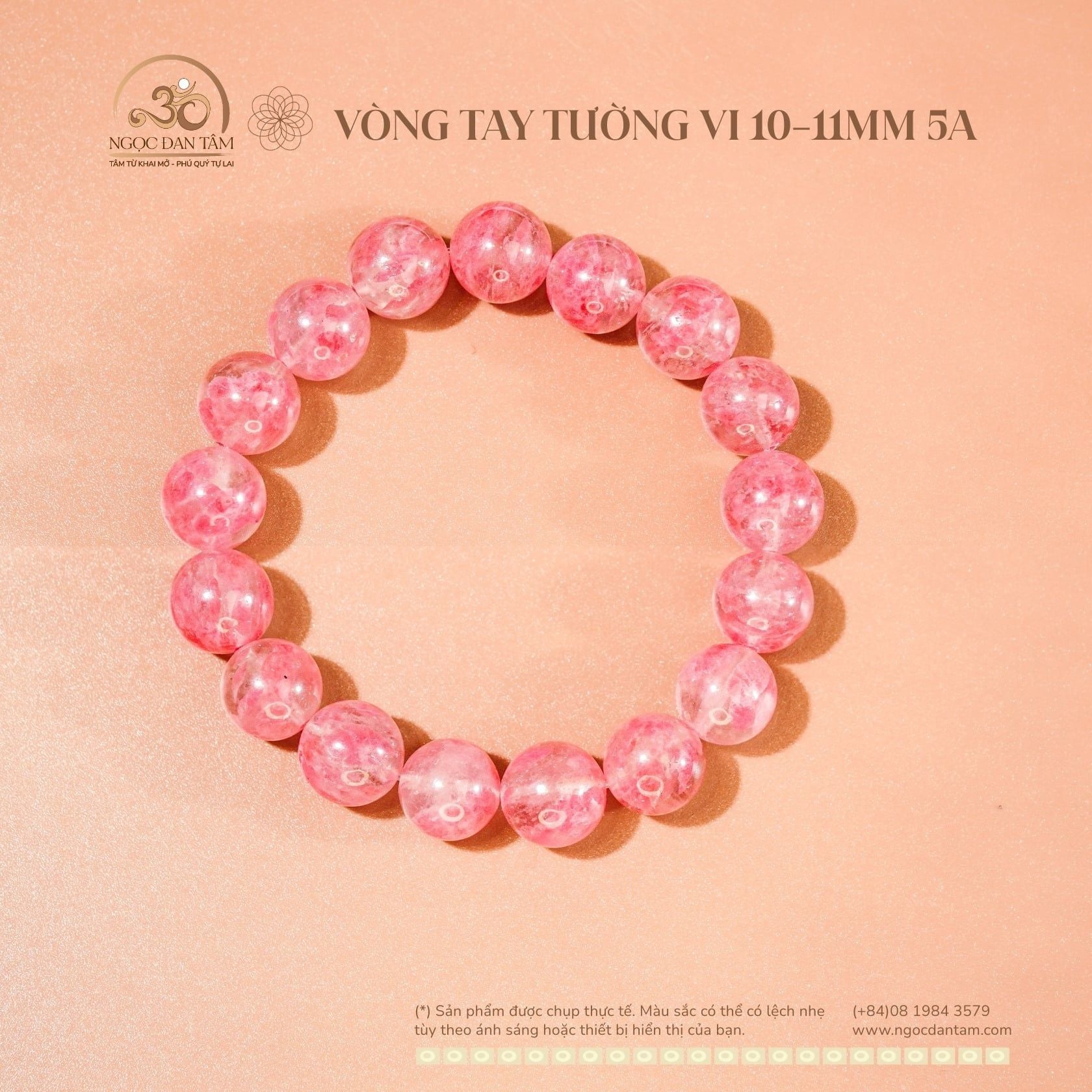  Vòng Tay Tường Vi 10-11mm 5A 