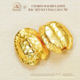  Charm Mai Rùa 12mm - Bạc 925 Mạ Vàng Cao Cấp 