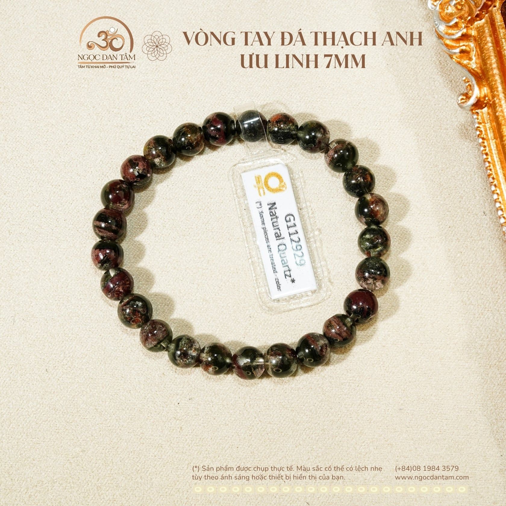  Vòng Tay Đá Thạch Anh Ưu Linh 7mm (Ưu Linh Hoa) 