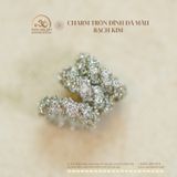  Charm Tròn Đính Đá Màu Bạch Kim 8,46 - Kim Loại Mạ Bạc Cao Cấp 