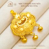  Mặt Dây Chuyền Chuông May Mắn 32,60mm - Kim Loại Mạ Vàng Cao Cấp 