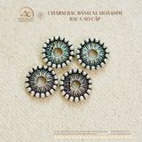  Charm Bạc Bánh Xe Hoa 6mm - Bạc Cao Cấp 