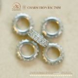  Charm Tròn Bạc 7mm - Bạc 925 Cao Cấp 