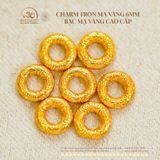  Charm Tròn Mạ Vàng 6mm - Bạc Mạ Vàng Cao Cấp 