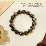  Vòng Tay Đá Sapphire Ánh Titan 11mm 5A 