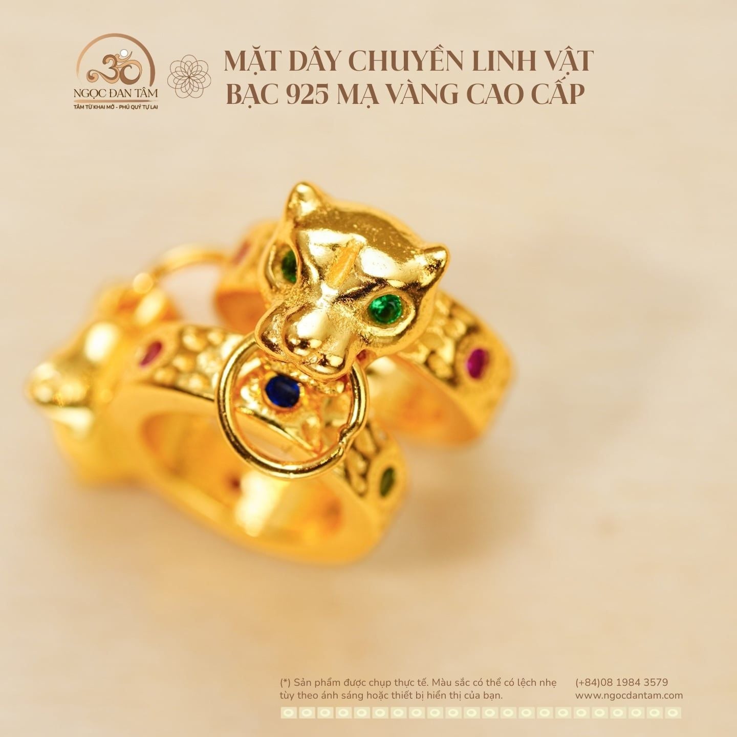  Mặt Dây Chuyền Linh Vật - Bạc 925 Mạ Vàng Cao Cấp 