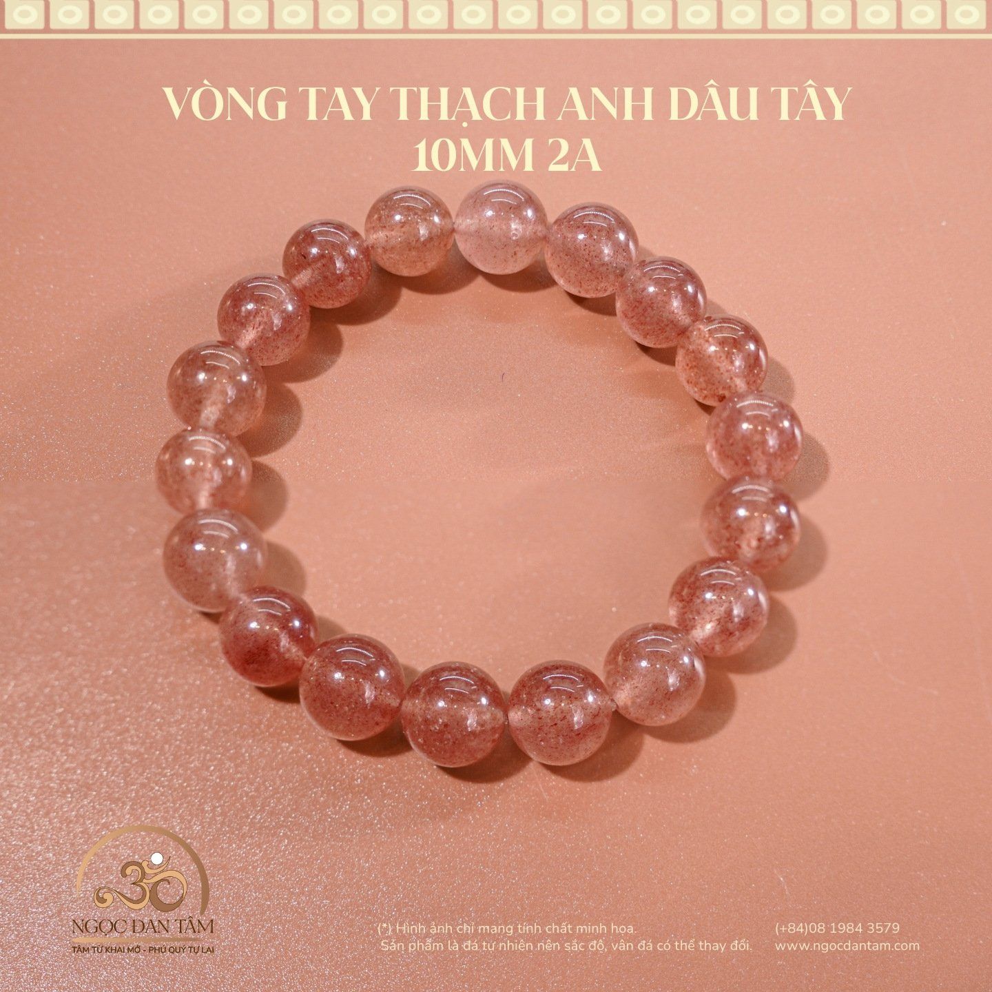  Vòng Tay Dâu Tây 10mm 2A 