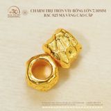  Charm Trụ Tròn Vảy Rồng Lớn 7.30mm - Bạc 925 Mạ Vàng Cao Cấp 