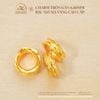 Charm Tròn Gân 6.60mm - Bạc 925 Mạ Vàng Cao Cấp
