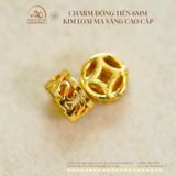  Charm Đồng Tiền 6mm - Kim Loại Mạ Vàng 