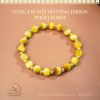 Vòng Tay Mắt Hổ Vàng 6x8mm Thuôn Phối Charm