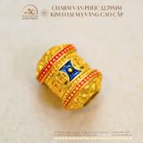  Charm Vạn Phúc 12,79mm - Kim Loại Mạ Vàng Cao Cấp 