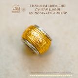  Charm Hạt Trống Chú Zakiram 11,16mm - Bạc 925 Mạ Vàng Cao Cấp 