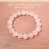  Vòng Tay Đá Thạch Anh Hồng Trong 10mm 2A 