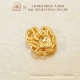  Charm Đuôi Cá 8mm - Bạc 925 Mạ Vàng Cao Cấp 