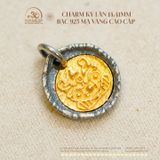  Charm Kỳ Lân 14,41mm - Bạc 925 Mạ Vàng Cao Cấp 