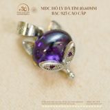  Mặt dây chuyền Hồ Ly Đá Tím 10.60mm - Bạc 925 Cao Cấp 