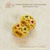 Charm Đệm Ren Đỏ Xanh Nhỏ - Kim Loại Mạ Vàng