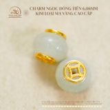  Charm Ngọc Đồng Tiền 6.08mm - Kim Loại Mạ Vàng Cao Cấp 