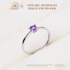 Nhẫn Bạc 925 Đính Đá Thạch Anh Tím 4mm