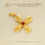  Mặt Dây Chuyền Kim Cang Phối Đá - Bạc 925 Mạ Vàng Cao Cấp 