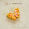 Charm Bướm Hồng 12,09mm - Kim Loại Mạ Vàng Cao Cấp