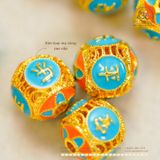  Charm Tròn Bình An 9.95mm  - Kim Loại Mạ Vàng 