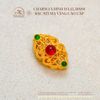 Charm Lá Đính Đá 13,38mm - Bạc 925 Mạ Vàng Cao Cấp