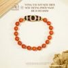 Vòng Tay Dzi Mặt Trời Mặt Trăng Phối Ngọc Bích Đỏ 8mm