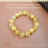  Vòng Tay Tóc Vàng 10mm 7A Phối Charm Cát Tường 