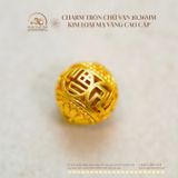  Charm Tròn Chữ Vạn 10,36mm - Kim Loại Mạ Vàng Cao Cấp 
