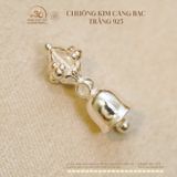  Charm Chuông Kim Cang Bạc Trắng 925 