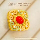  Charm Tường Vân Ngọc Đính 22,87mm (Kim Loại Mạ Vàng) 