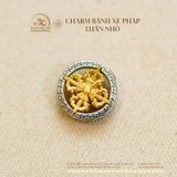  Charm Bánh Xe Pháp Luân Nhỏ 10,24mm - Bạc 925 Mạ Vàng Cao Cấp 