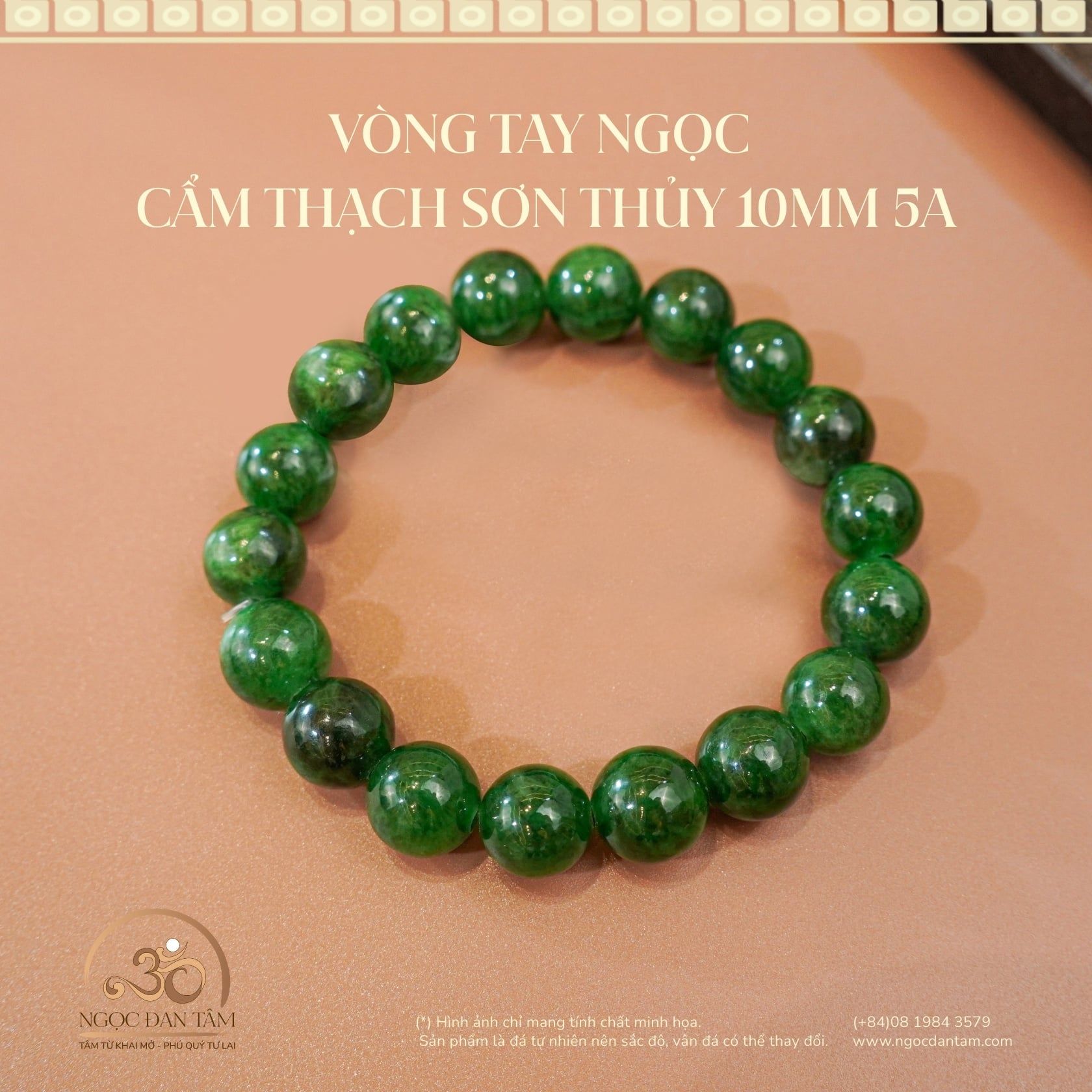  Vòng Tay Cẩm Thạch Sơn Thủy 10mm 5A 