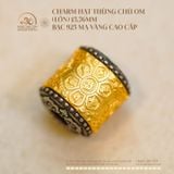  Charm Hạt Thùng Chú Om (lớn) 15,76mm - Bạc 925 Mạ Vàng Cao Cấp 