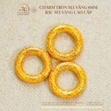  Charm Tròn Mạ Vàng 8mm - Bạc Mạ Vàng Cao Cấp 