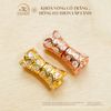 Charm Khóa Vòng Cổ Bạc 925 Mạ Vàng Trắng , Hồng Eo Thon Lấp Lánh
