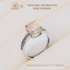 Nhẫn Bạc 925 Đính Đá Opal 8x10mm