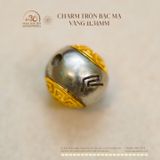  Charm Tròn Bạc 925 Mạ Vàng 11.34mm 